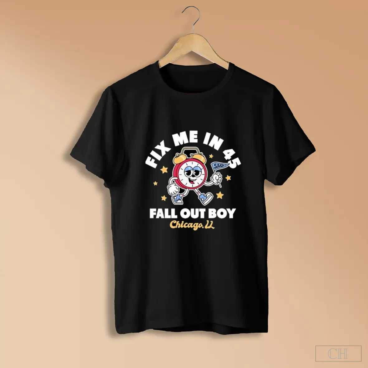 Fall Out Boy Chicago Fix Me In 45 Alarm Clock S Black Shirts