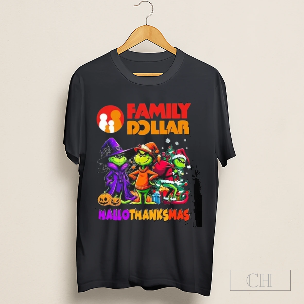 Family Dollar The Grinch Hallothanksmas 2025 Shirt