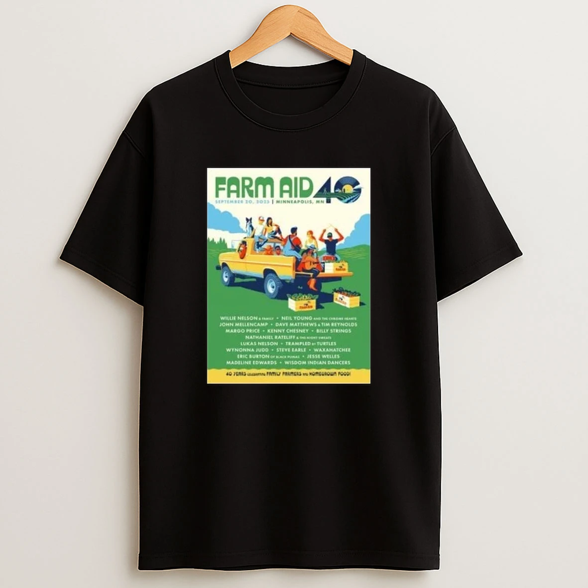 Farm Aid 40 Minneapolis Minnesota On September 20 2025 Full Lineup Shirts
