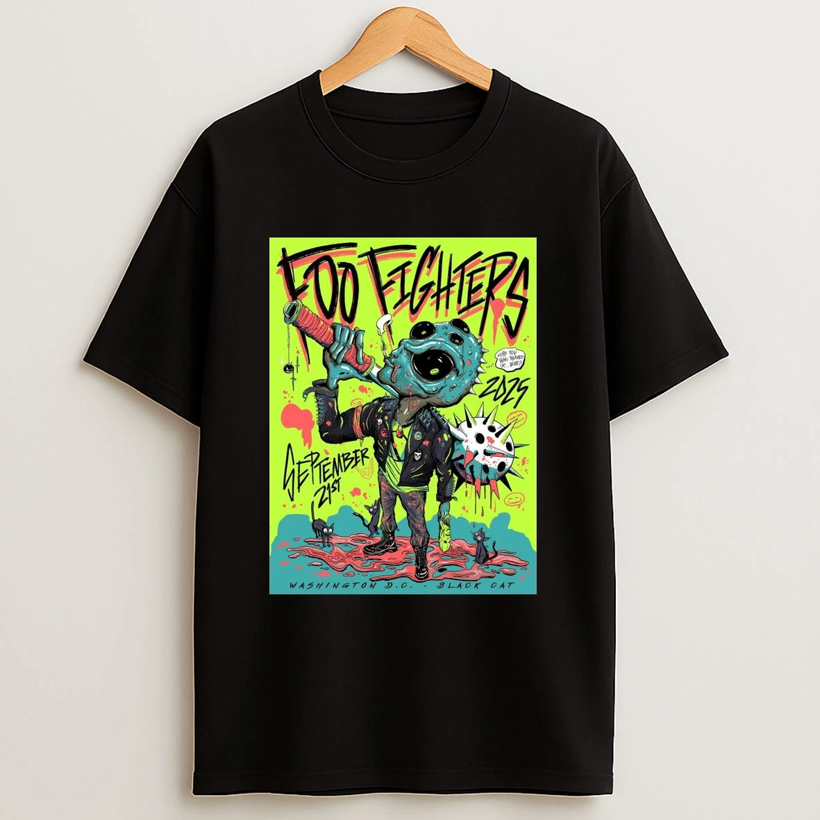 Foo Fighters Washington Dc Tour 2025 Show Live At Black Cat On September 21 Shirts