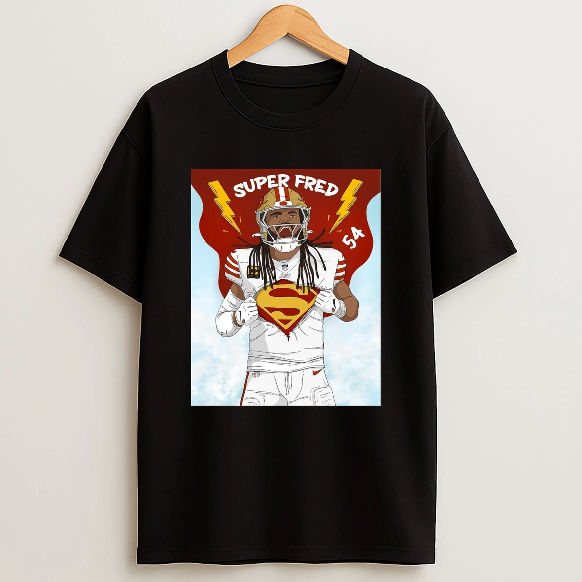 Fred Warner Superman 54 San Francisco 49ers Nfl Football Art Shirts