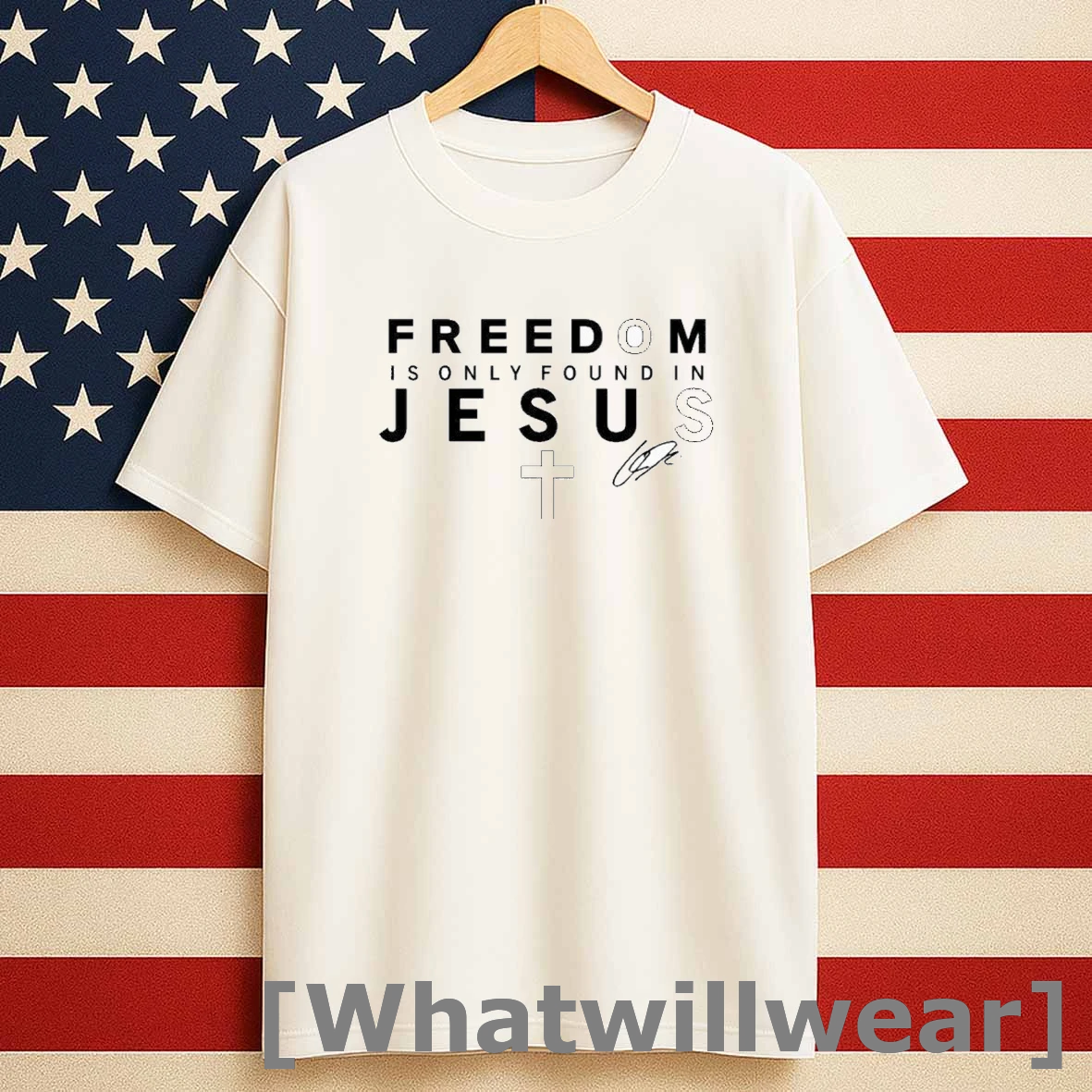 Freedom Is Only Found In Jesus Christ King Christian Charlie Kirk Signature Faith Shirts
