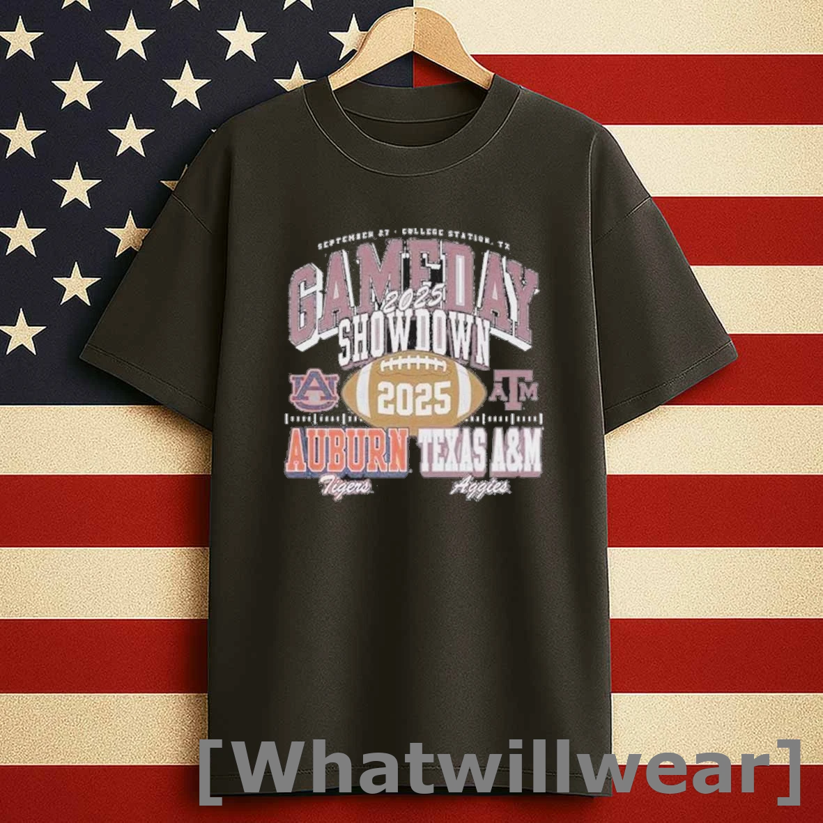 Gameday Showdown 2025 Texas Am Vs Auburn Matchup Shirts