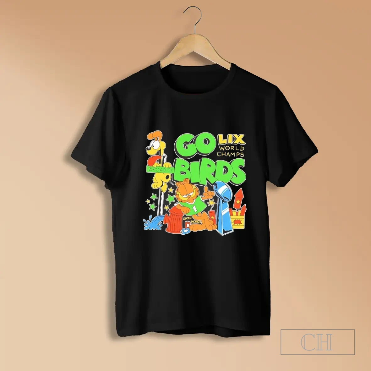 Garf Go Birds Lix World Champs Philadelphia Eagles Shirts