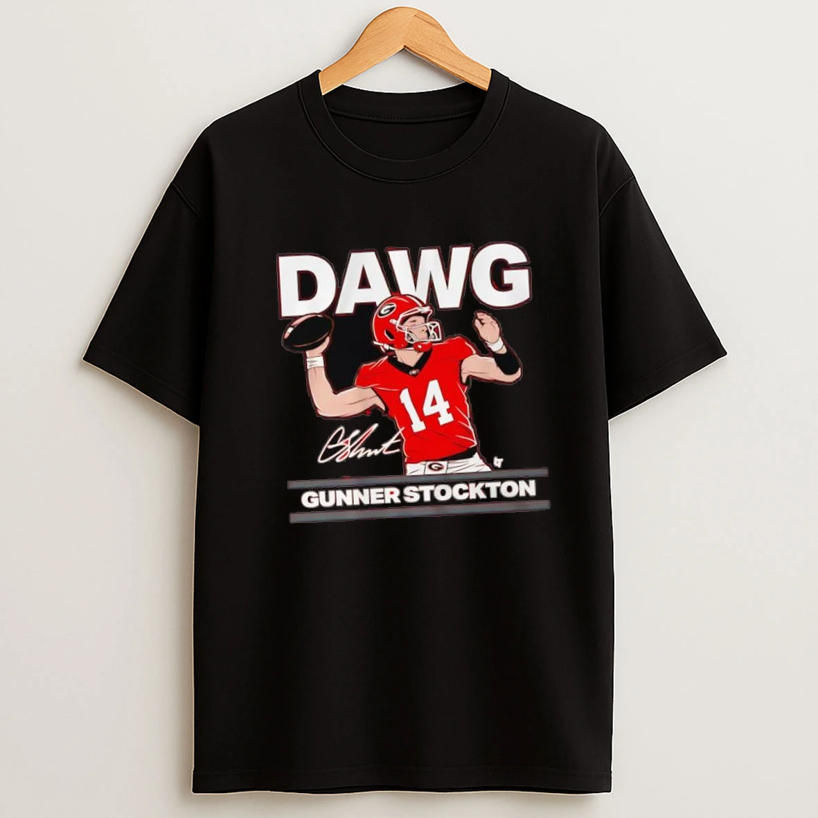 Georgia Football Gunner Stockton Is A Dawg Signature Graphic Shirts