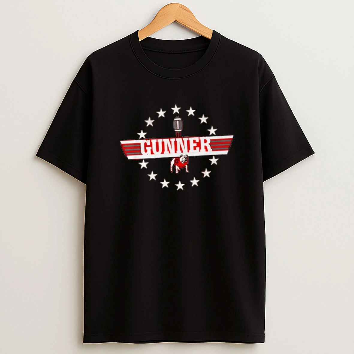 Georgia Football Top Gunner Stockton Baseball Logo Shirts