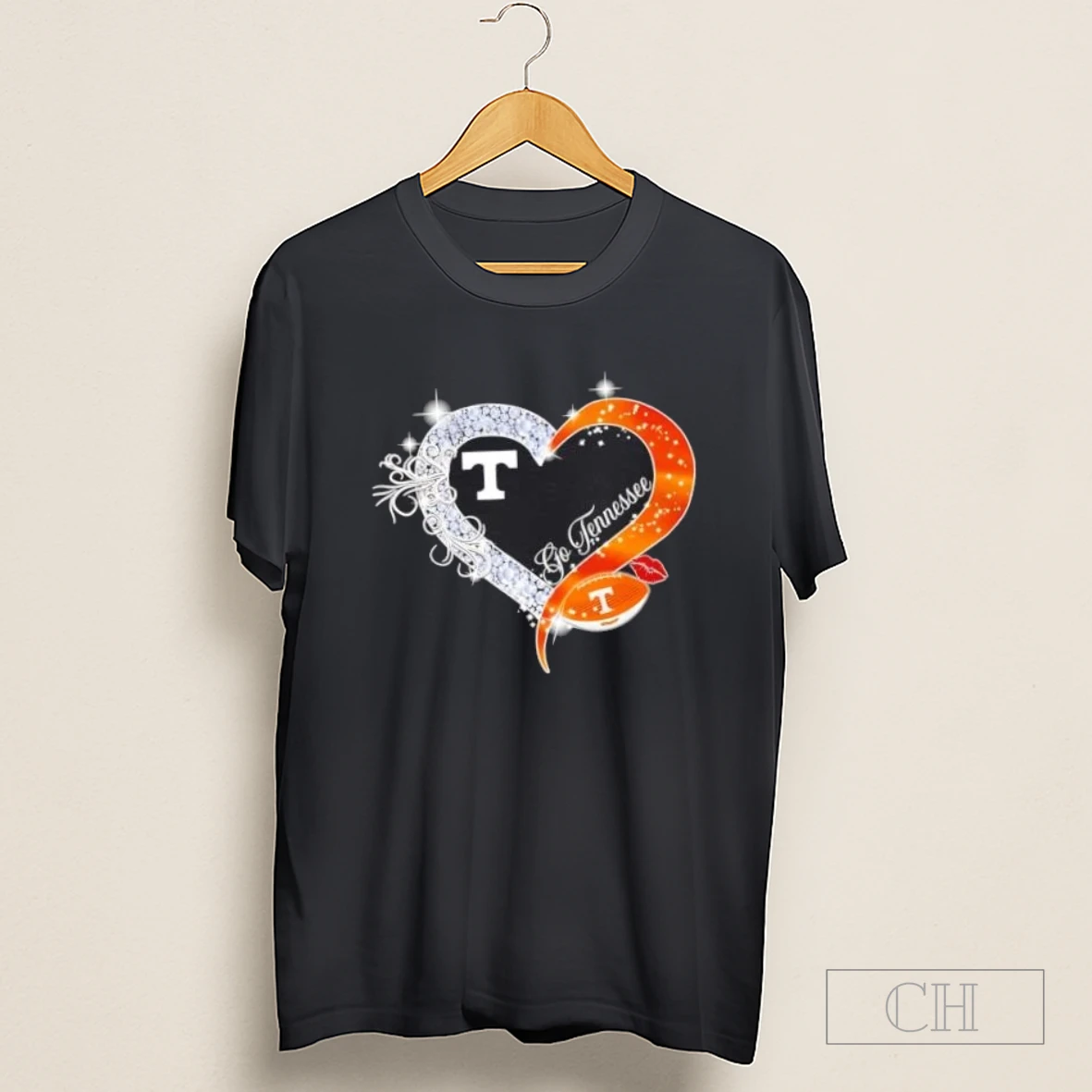 Go Tennessee Volunteers Diamond Heart Shirt