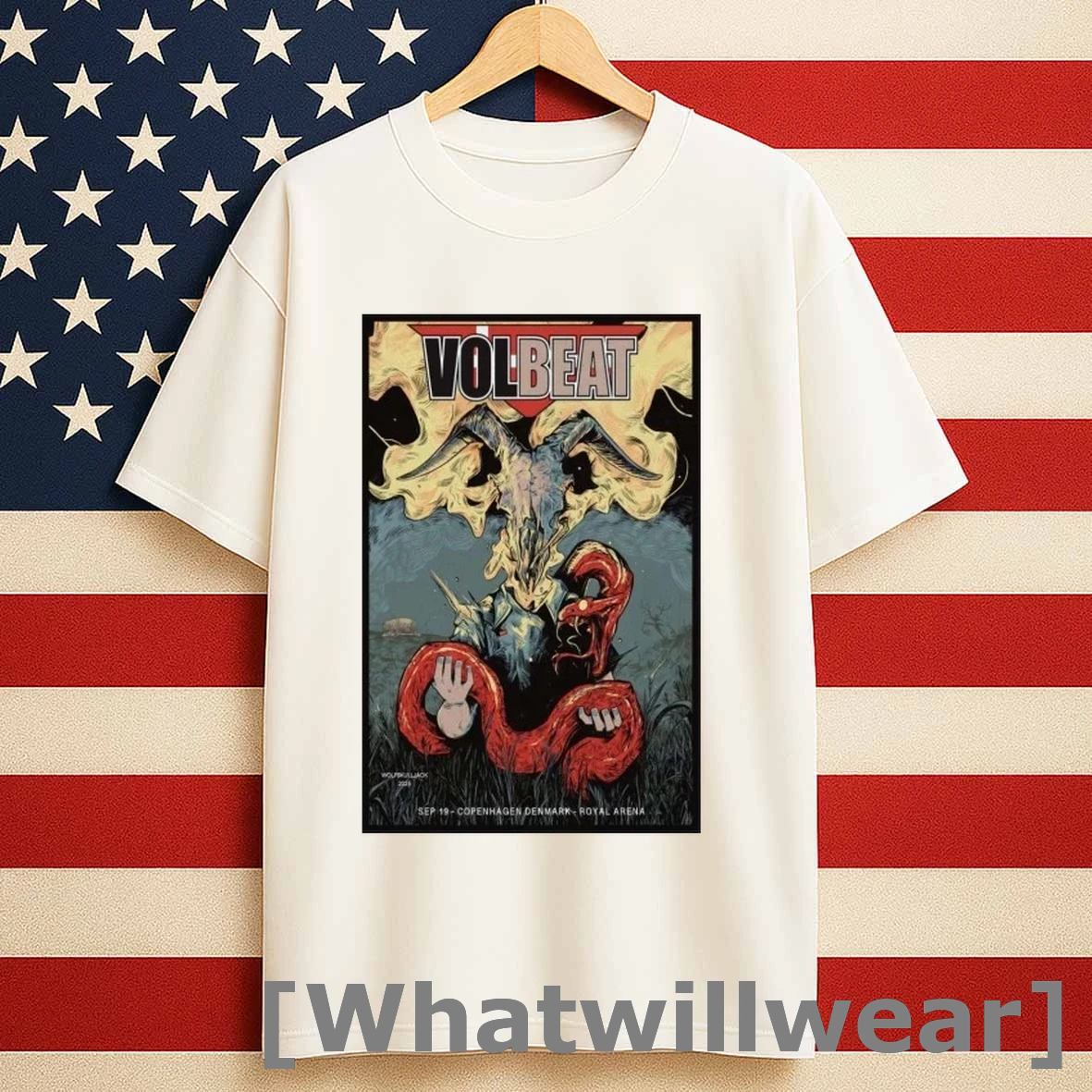 Goat Skull Volbeat Royal Arena In Copenhagen Denmark September 19 2025 Shirts