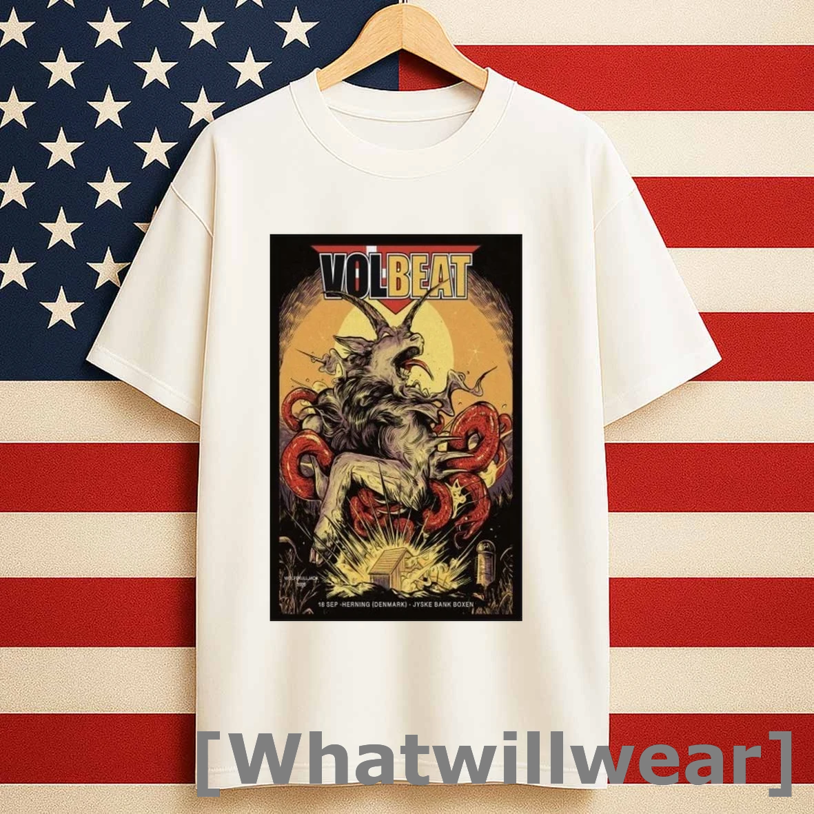Goat Volbeat September 18 2025 At Jyske Bank Boxen Show Shirts
