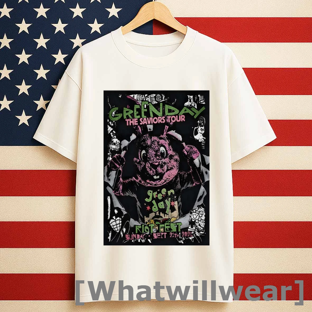 Green Day The Saviores Tour Riot Fest In Chicago Il September 21 2025 Shirts