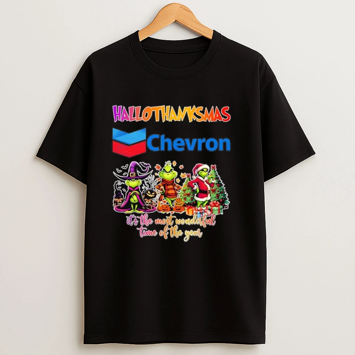 Hallothanksmas Grinch Vs Chevron Corporation Its The Most Wonderful Time Of The Year Shirts