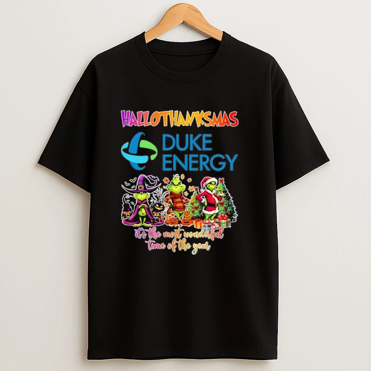 Hallothanksmas Grinch Vs Duke Energy Its The Most Wonderful Time Of The Year Shirts