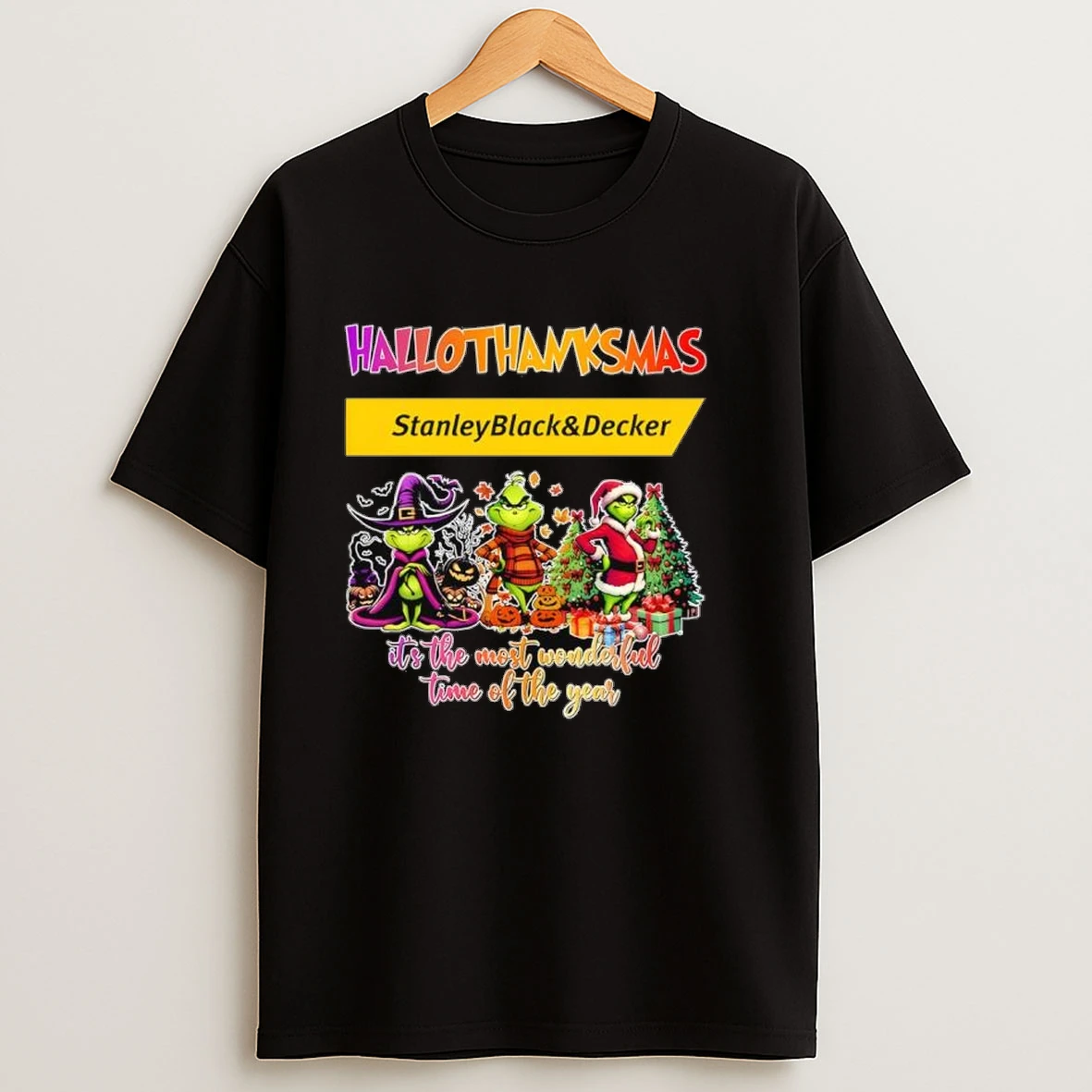 Hallothanksmas Grinch Vs Stanley Black Decker Its The Most Wonderful Time Of The Year Shirts