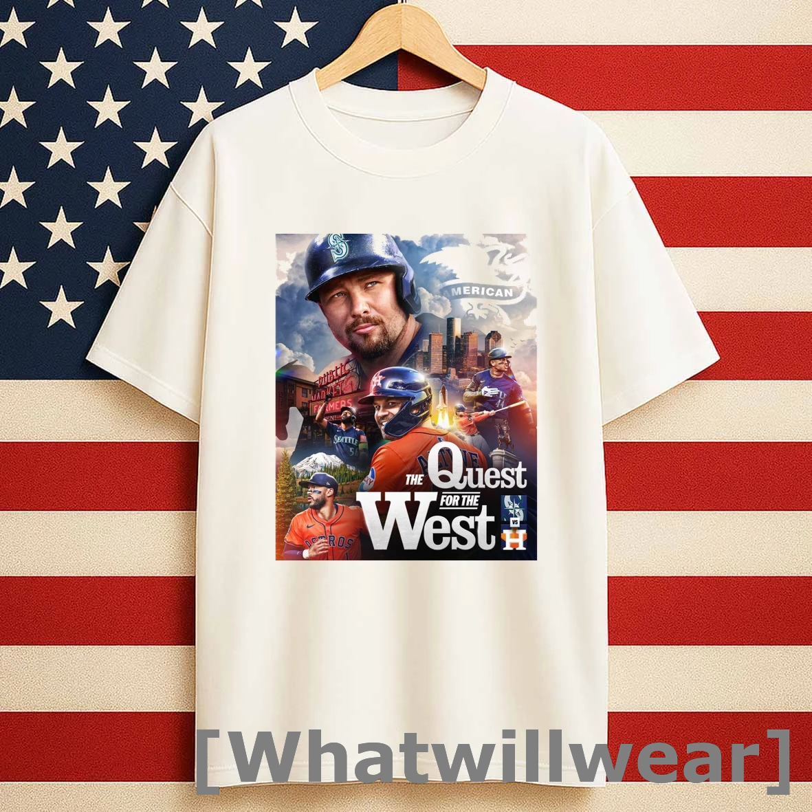 Houston Astros Vs Seattle Mariners The Quest For The West 2025 Shirts
