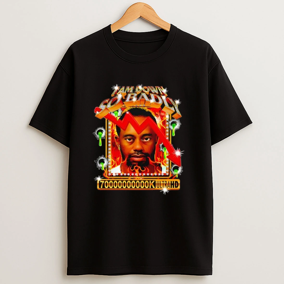 I Am Down So Badly Tiger Woods Graphic Shirts