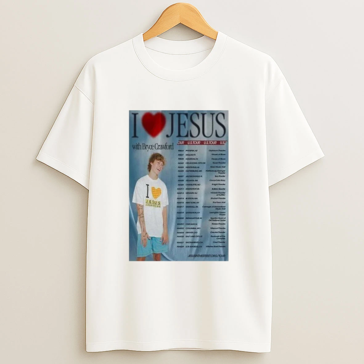 I Love Jesus Bryce Crawford Us Tour 2025 Shirts