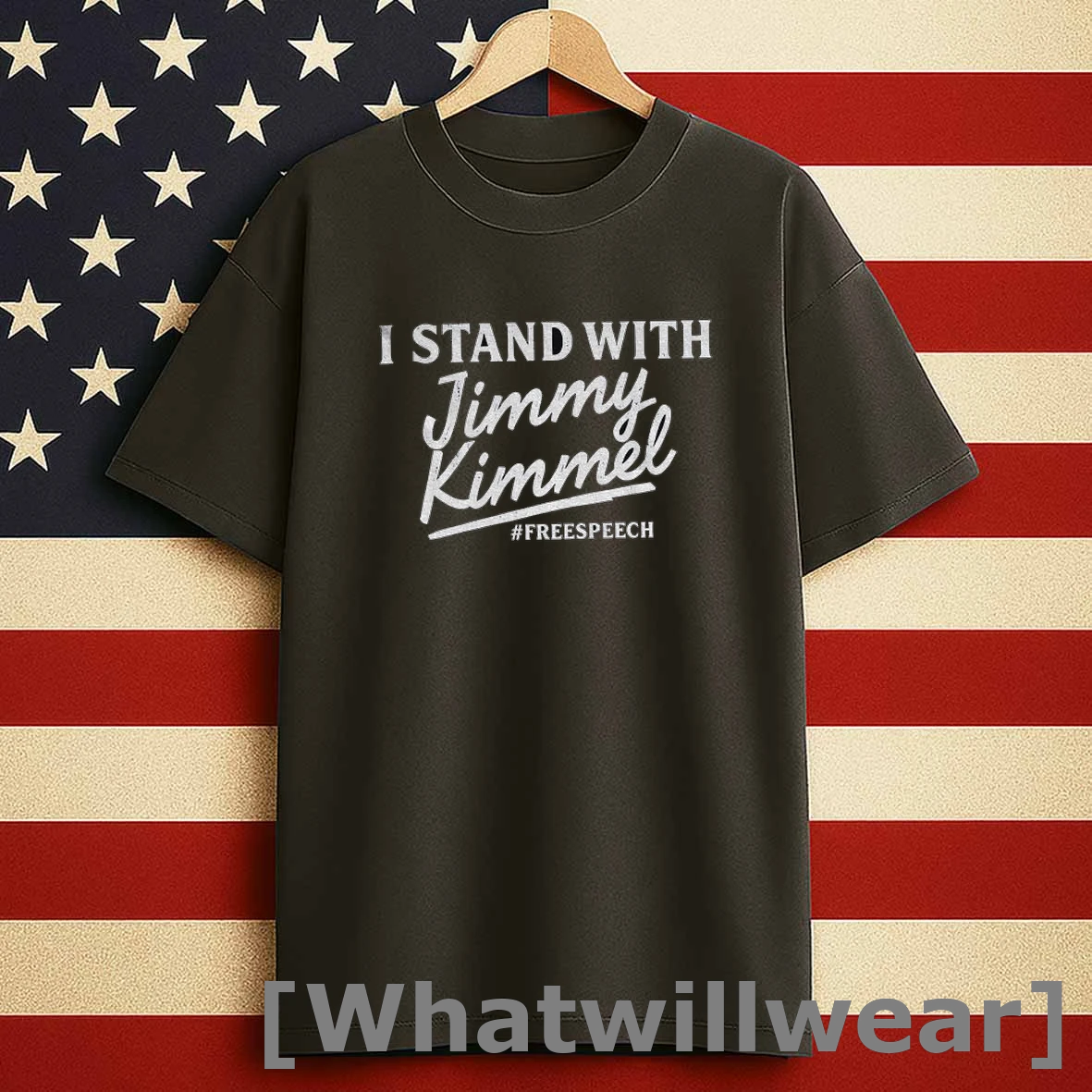 I Stand With Jimmy Kimmel Free Speech Late Night Tv Supporter Shirts