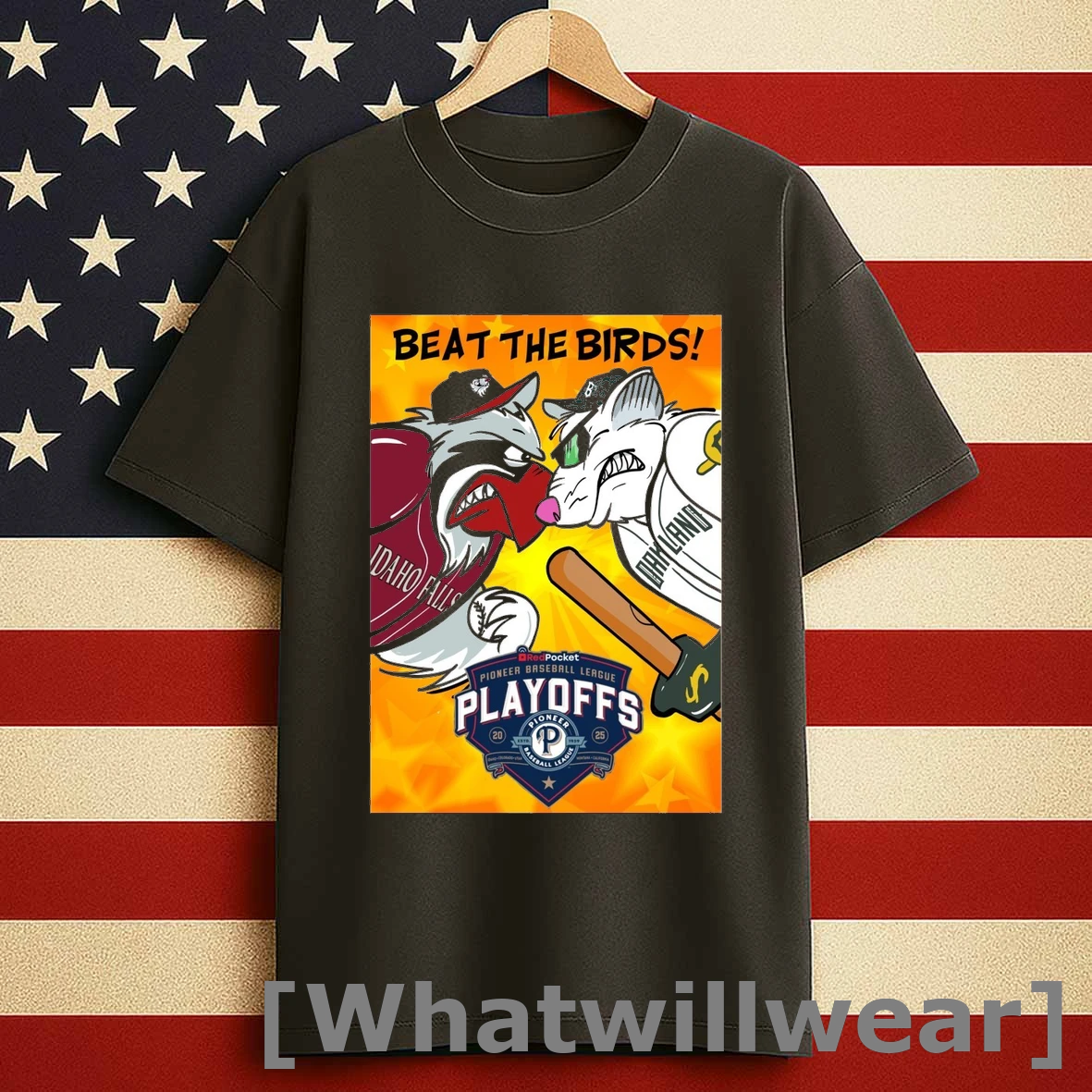 Idaho Falls Chukars Vs Oakland Athletics Pioneer Baseball League Playoffs Beat The Birds Shirts