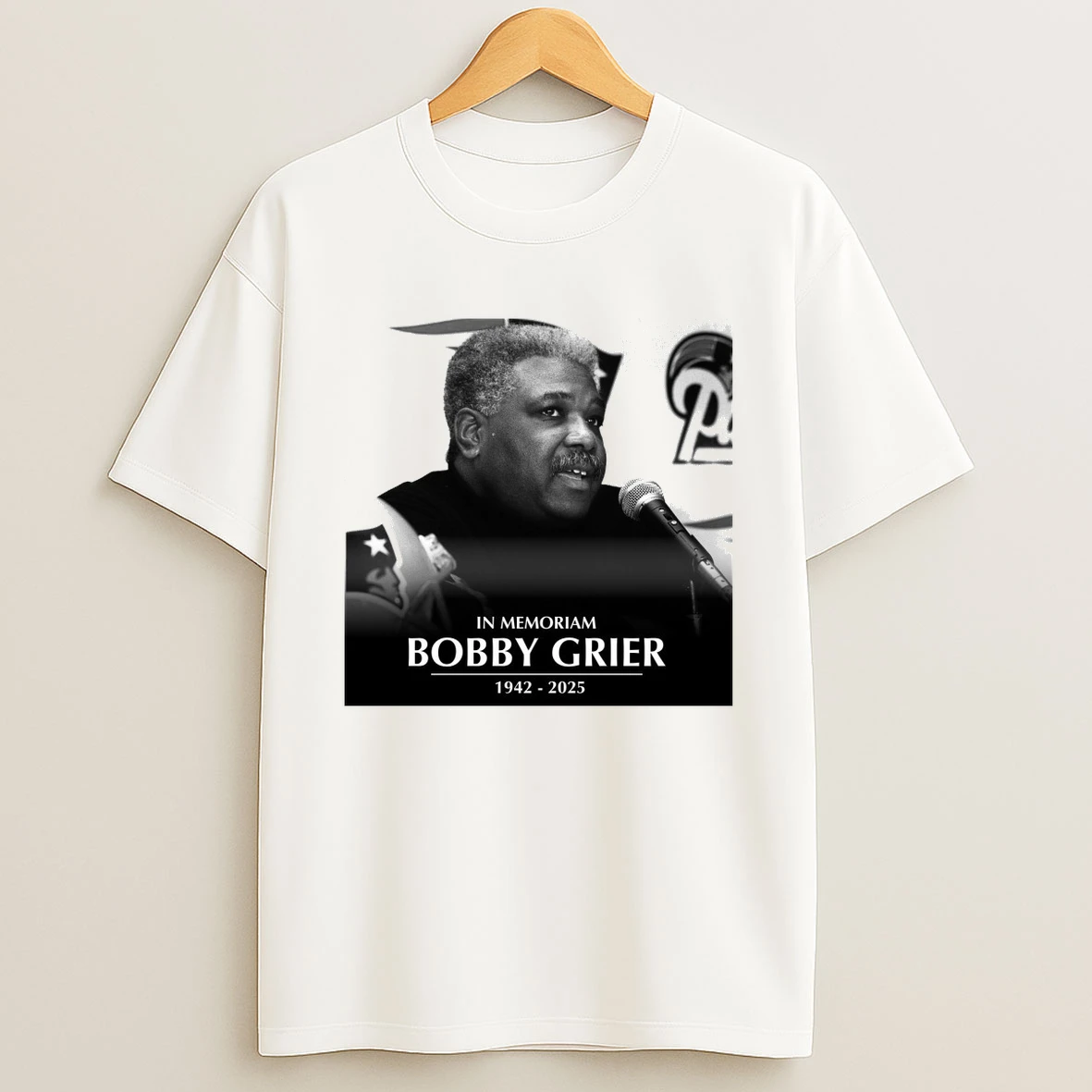 In Memoriam Bobby Grier 1942 2025 A New England Patriots Legend Shirts