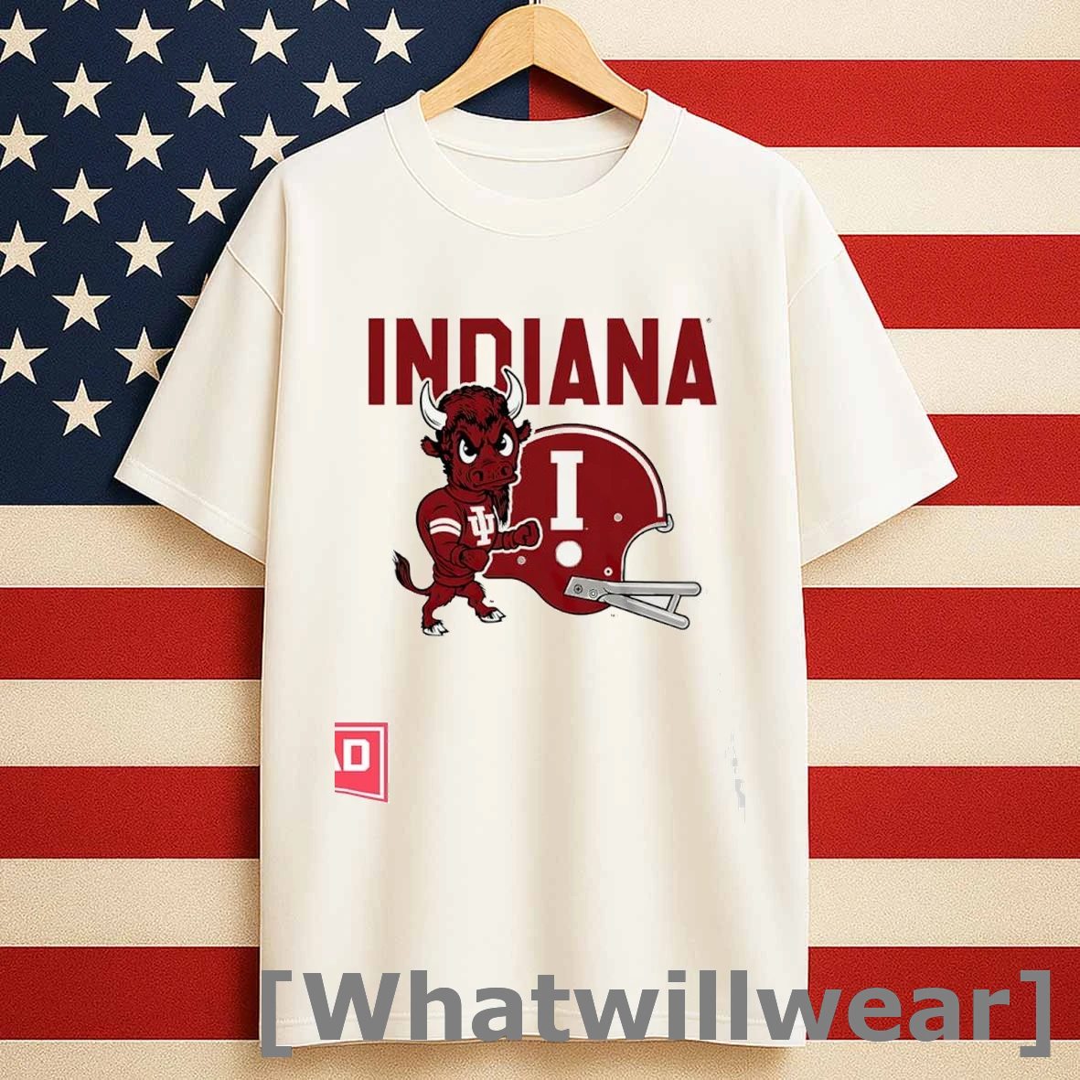 Indiana Hoosiers 1960s Bison And Football Helmet Ringer Logo Mascot Shirts