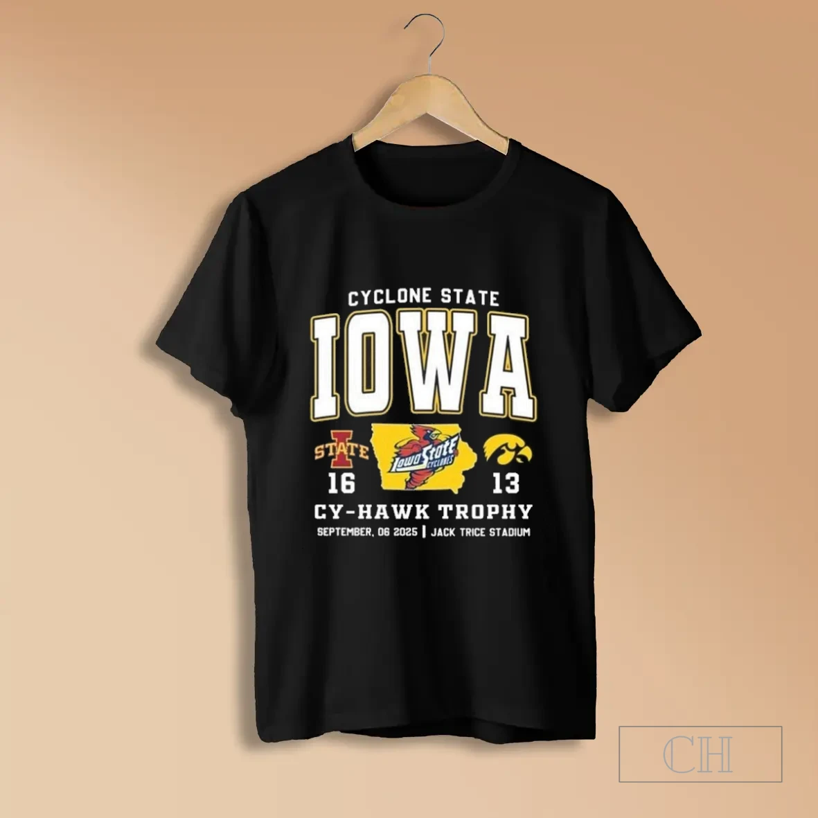 Iowa State Cyclones Cy Hawk Trophy Champions 16 13 September 6 2025 T Shirts