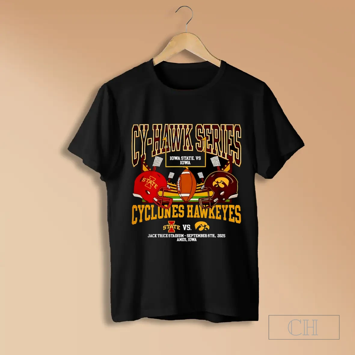 Iowa State Cyclones Vs Iowa Hawkeyes Cy Hawk Series 2025 Trice Stadium Shirts