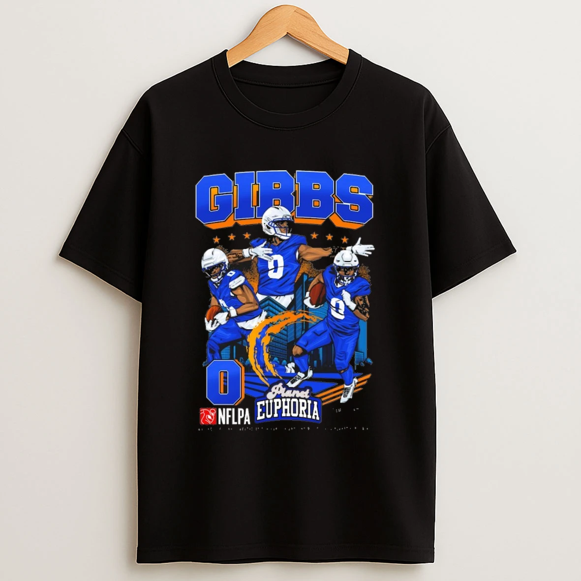 Jahmyr Gibbs V3 Detroit Lions Nfl Football Planet Euphoria Artwork 2025 Shirts