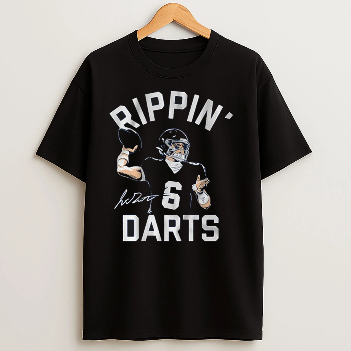 Jaxson Dart Rippin Darts New York Giants Nfl Football Signature Shirts