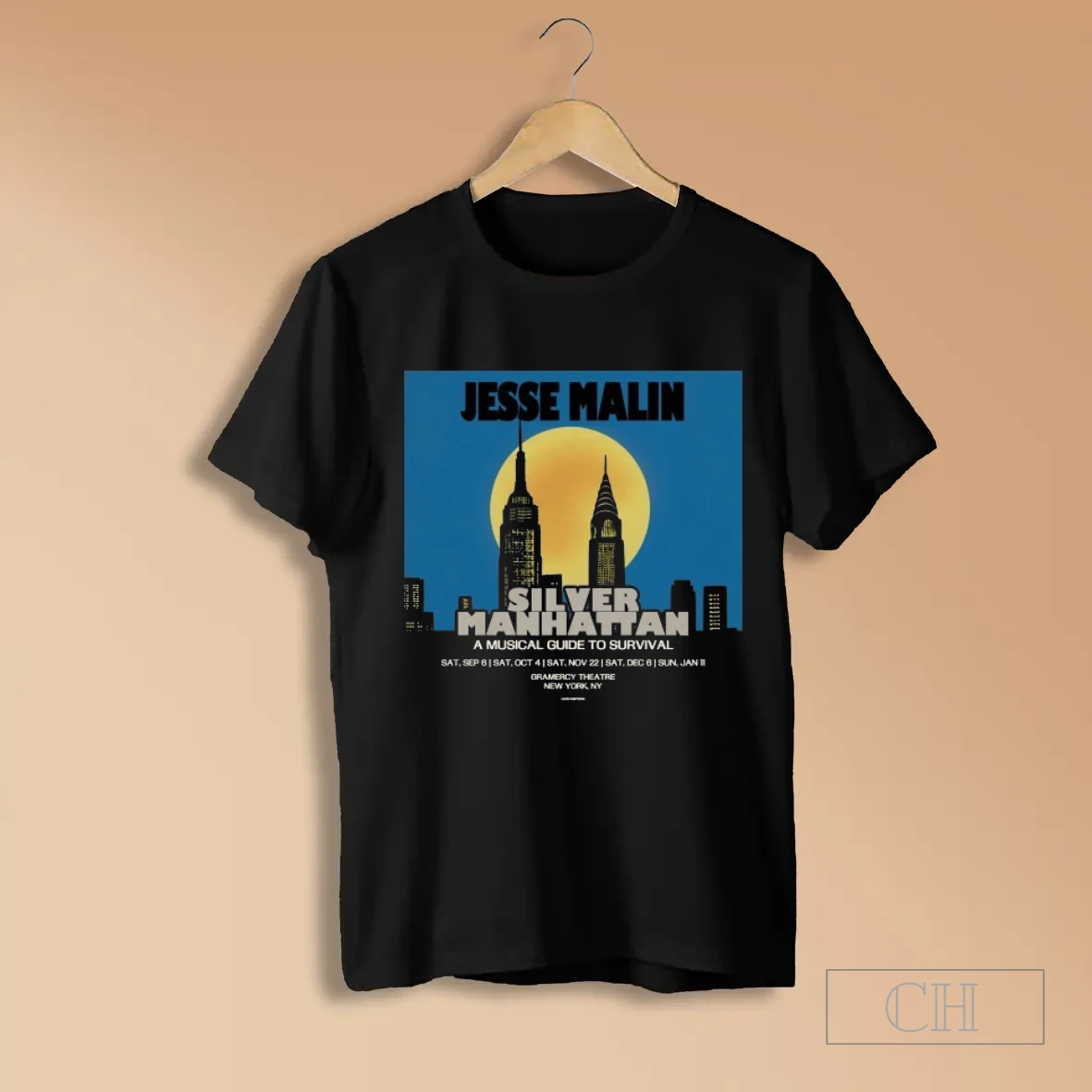 Jesse Malin Silver Manhattan New York City Tour 2025 T Shirts