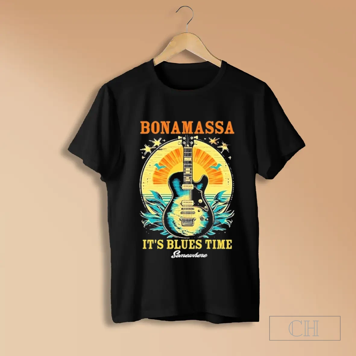 Joe Bonamassa Its Blues Time Somewhere Guitar T Shirts