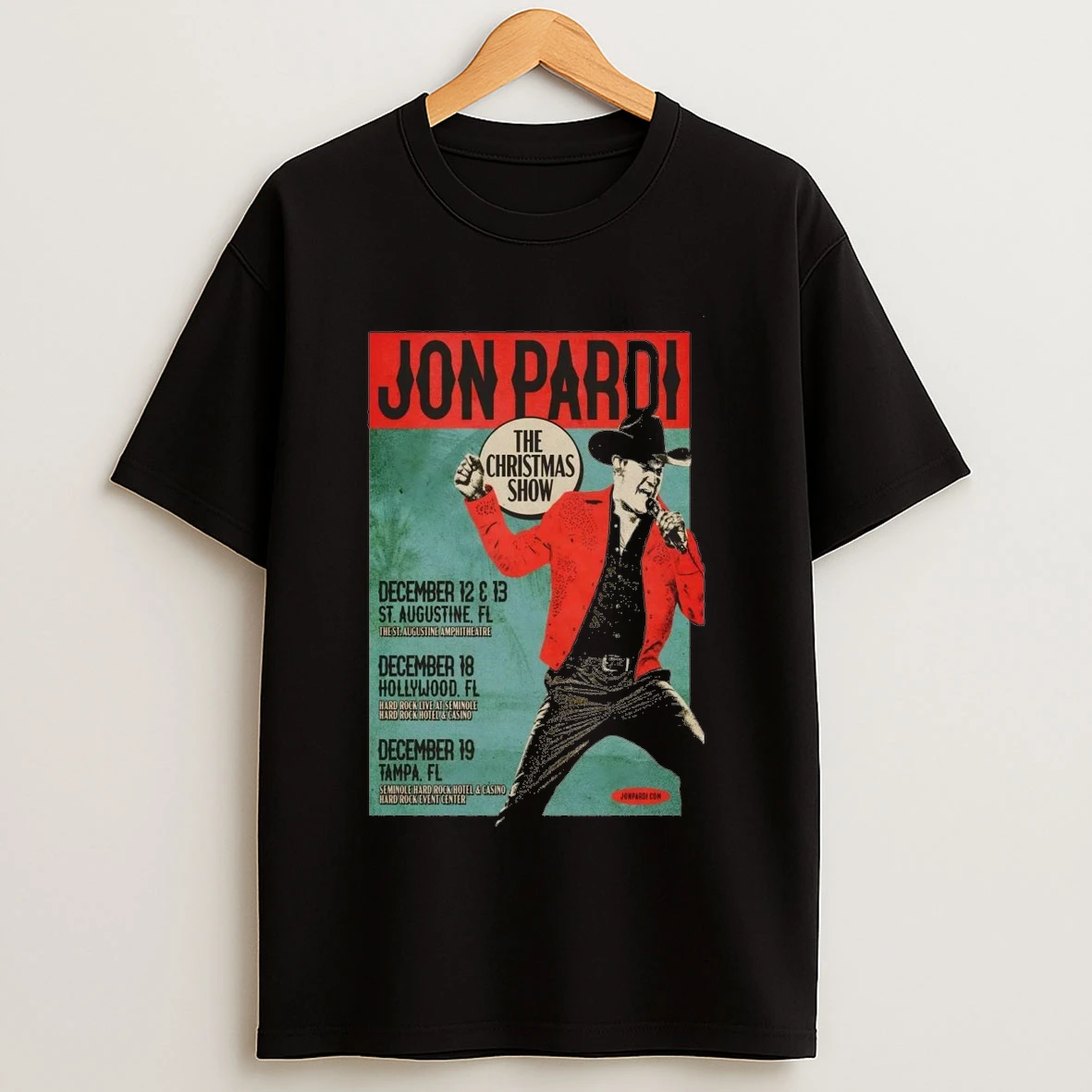 Jon Pardi December 19 2025 Seminole Hard Rock Tampa Event Center In Tampa Fl Shirts
