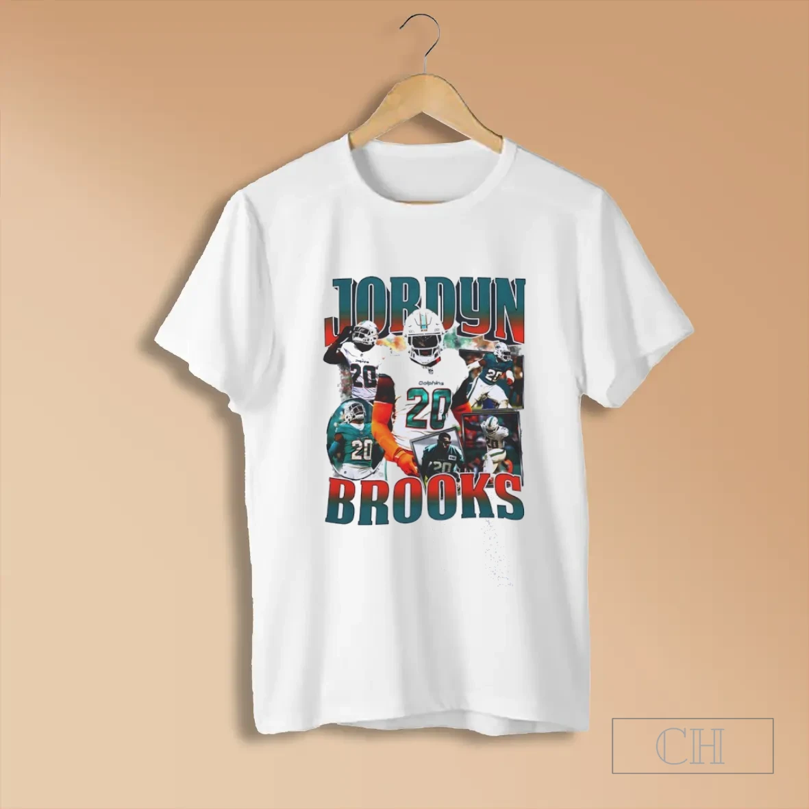 Jordyn Brooks Miami Dolphins Football Graphic T Shirt