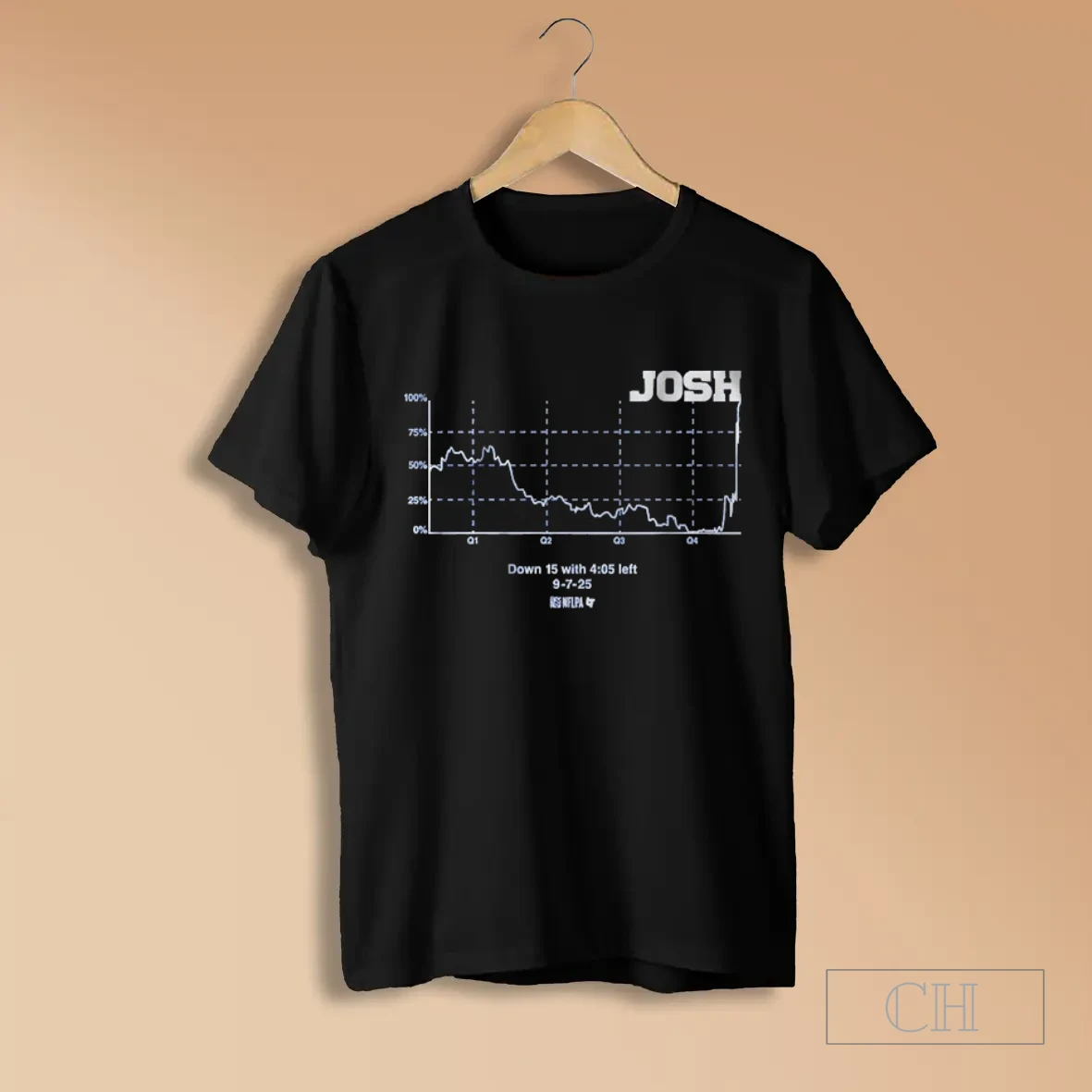 Josh Allen Win Probability Chart Down 15 With 4 05 Left T Shirts