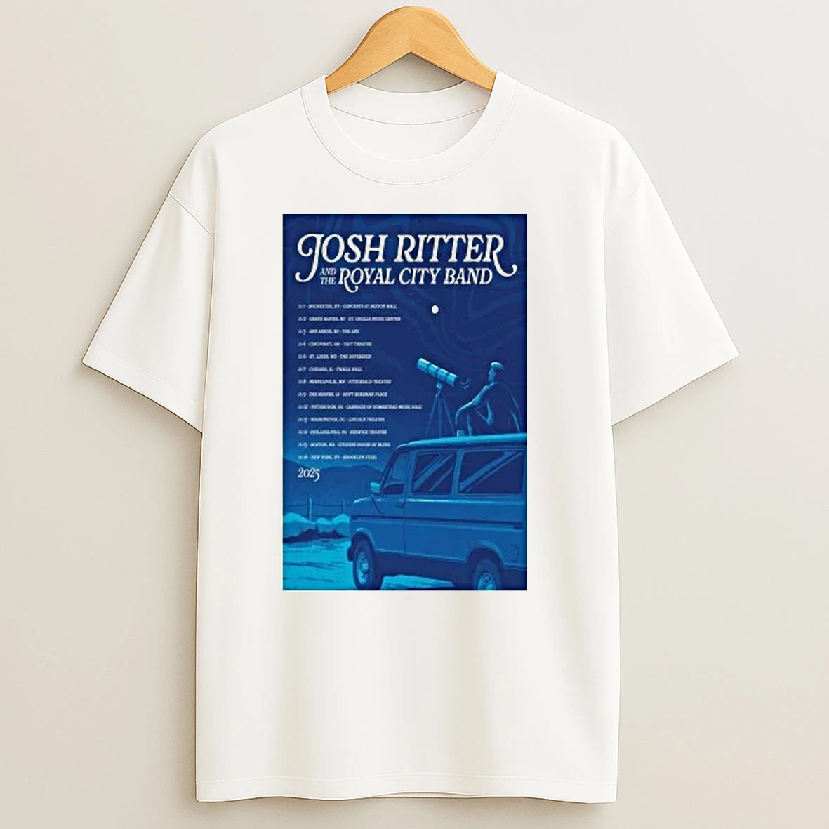 Josh Ritter And The Royal City Band Fall Tour 2025 Shirts