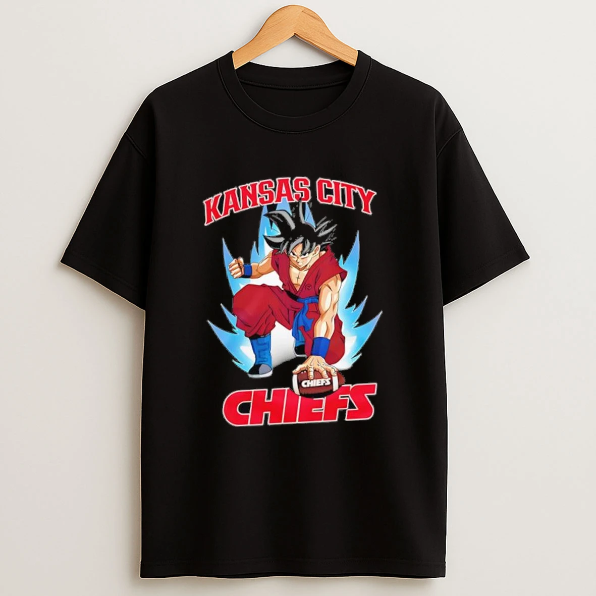 Kansas City Chiefs Nfl Featuring The Dragon Ball Goku Dragon Ball Z Baseball Shirts