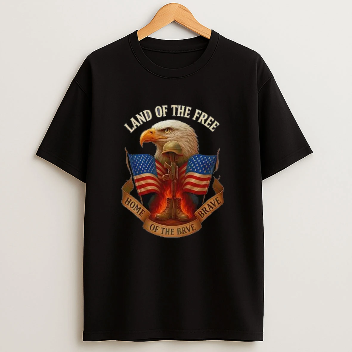 Kirk Shooter Land Of The Free Home Of The Brave Shirts
