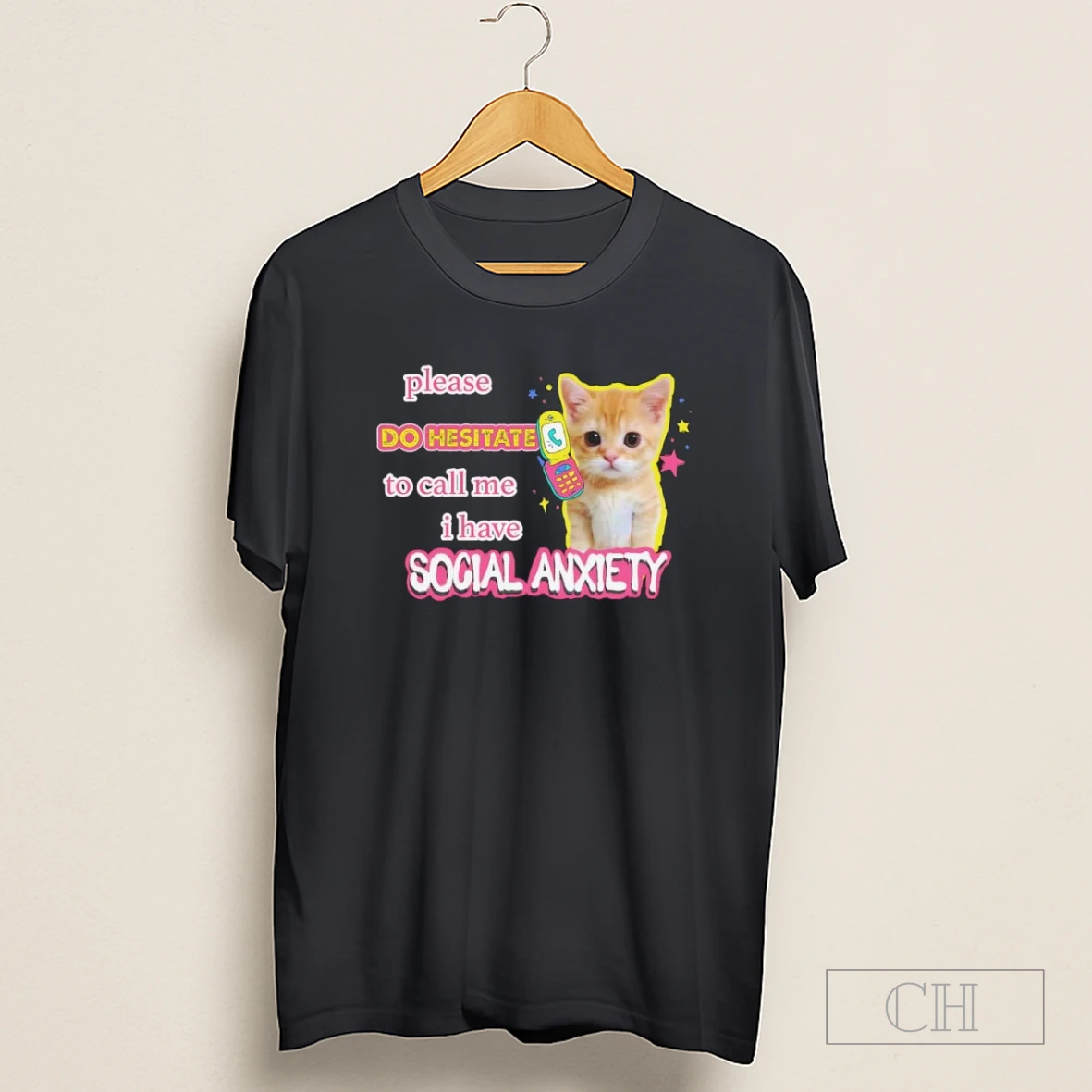 Kitten Please Do Hesitate To Call Me I Have Social Anxiety Shirt