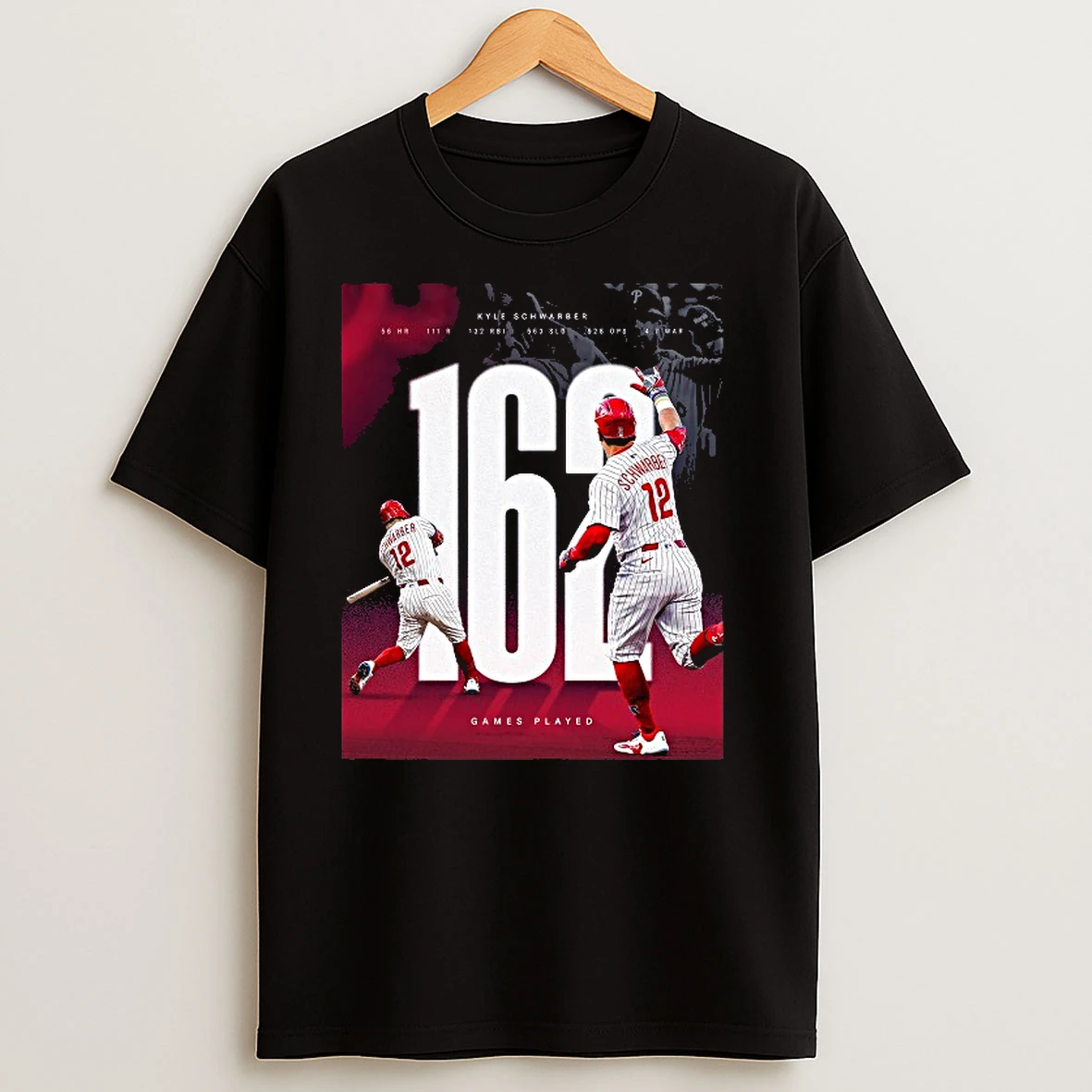 Kyle Schwarber Philadelphia Phillies 162 Games Played Shirts