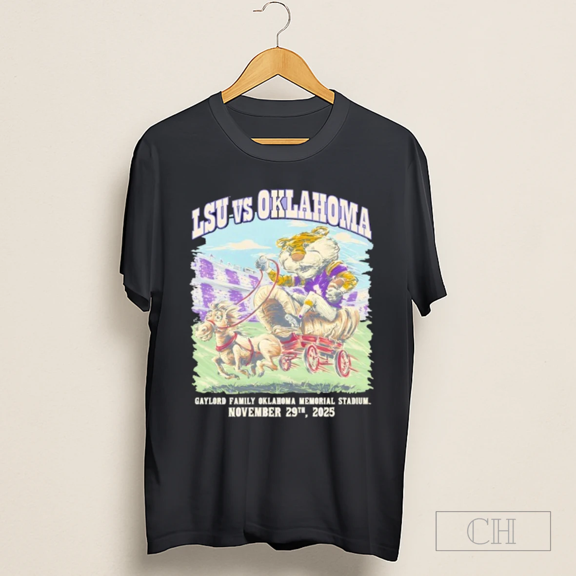 Lsu Tigers Vs Oklahoma Gaylord Family Oklahoma Memorial Stadium 2025 Shirt