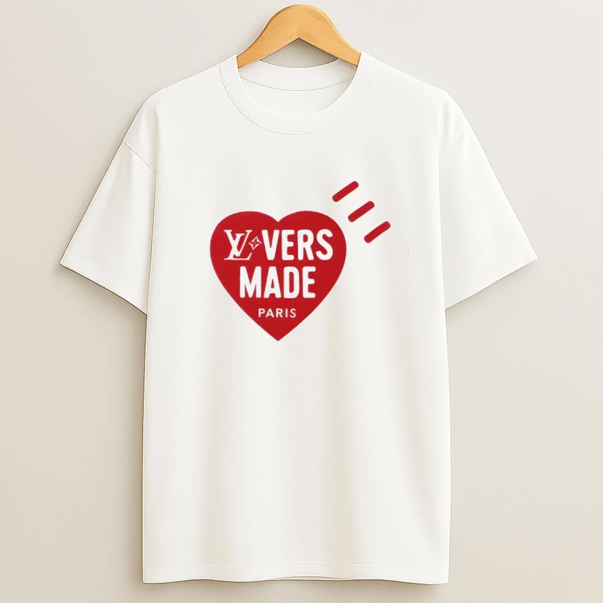 Lv Lovers Made Paris Heart Shirts