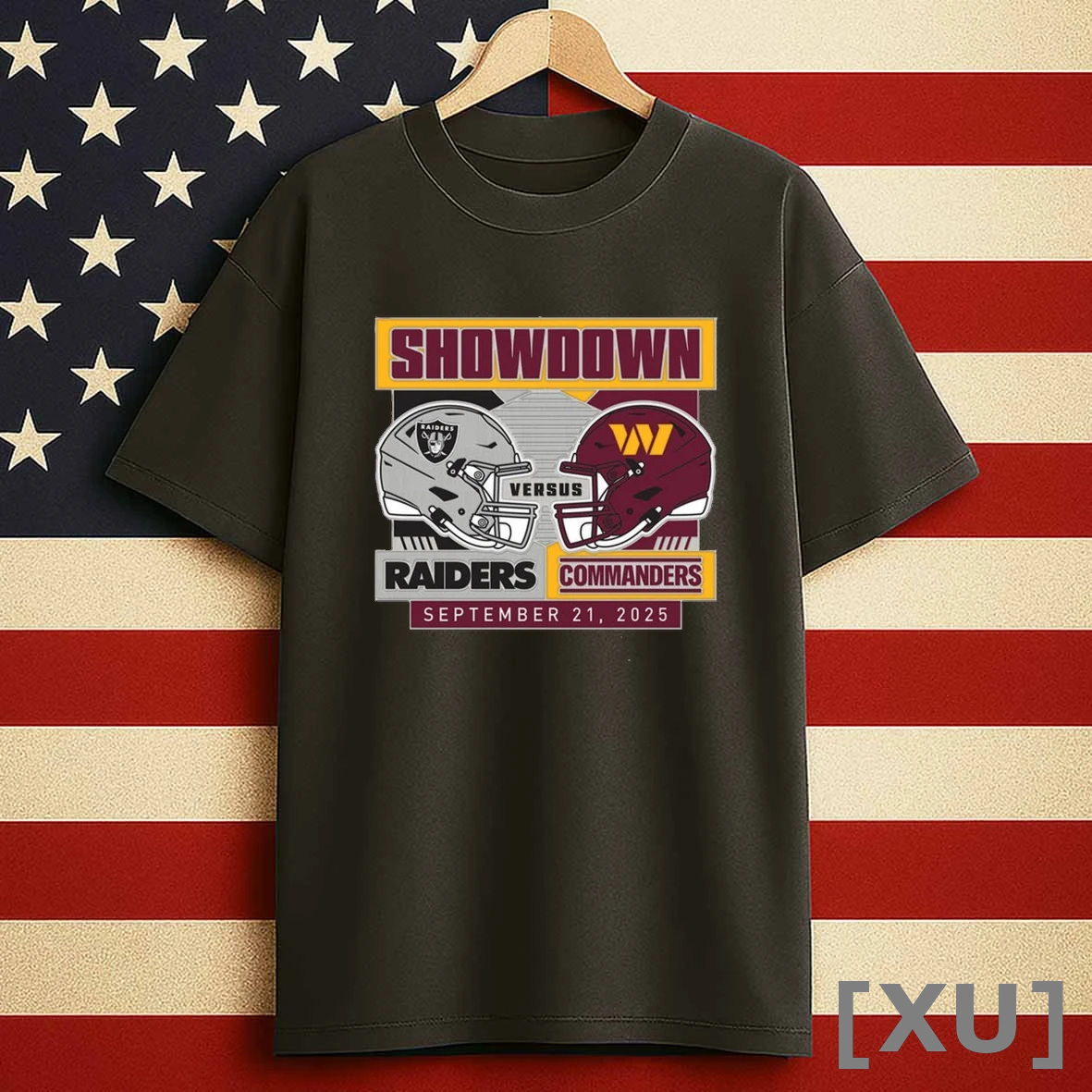Las Vegas Raiders Vs Washington Commanders Nfl Showdown September 21 2025 Logo Shirts