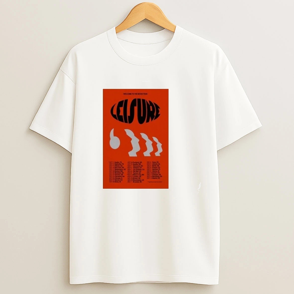 Leisure Band Welcome To The Mood Tour 2025 Shirts