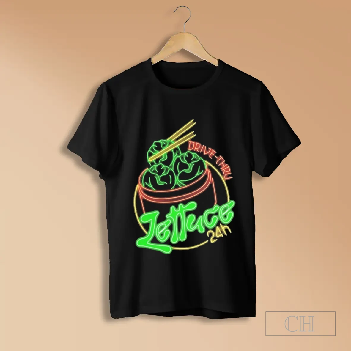 Lettuce 24 Hour Drive Thru Neon T Shirts