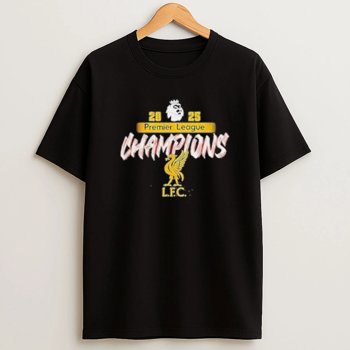 Lfc Liverpool 2025 Premier League Champions Logo Shirts