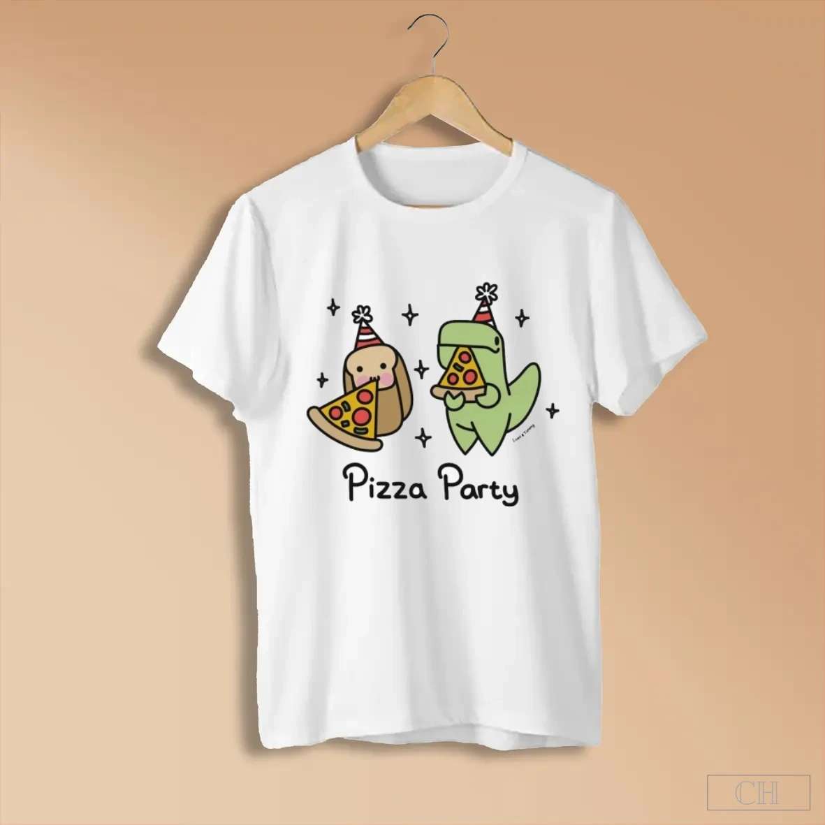 Loof And Timmy Pizza Party Dinosaur Shirts