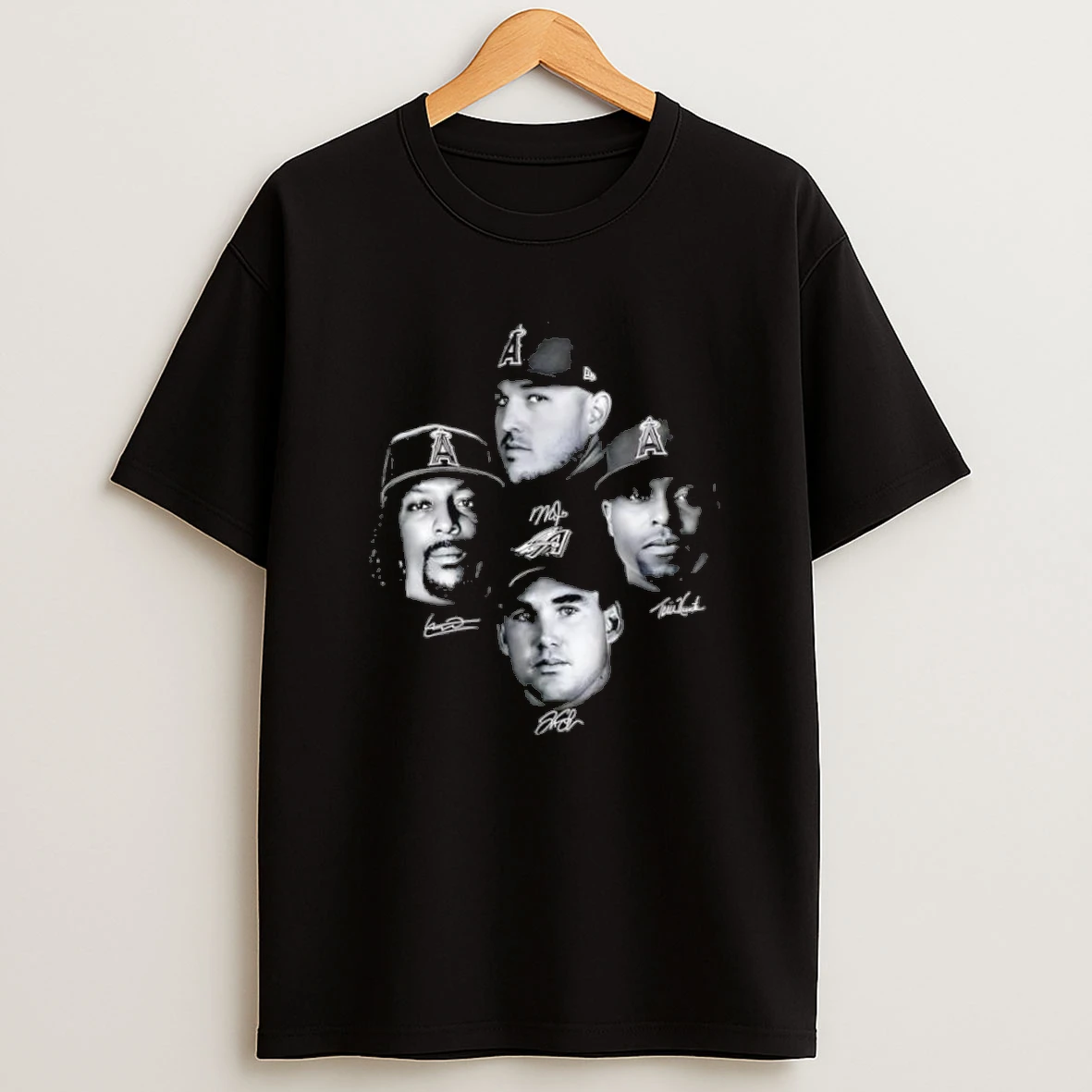 Los Angeles Angels Tim Salmon Vladimir Guerrero Torii Hunter Mike Trout Signatures Shirts