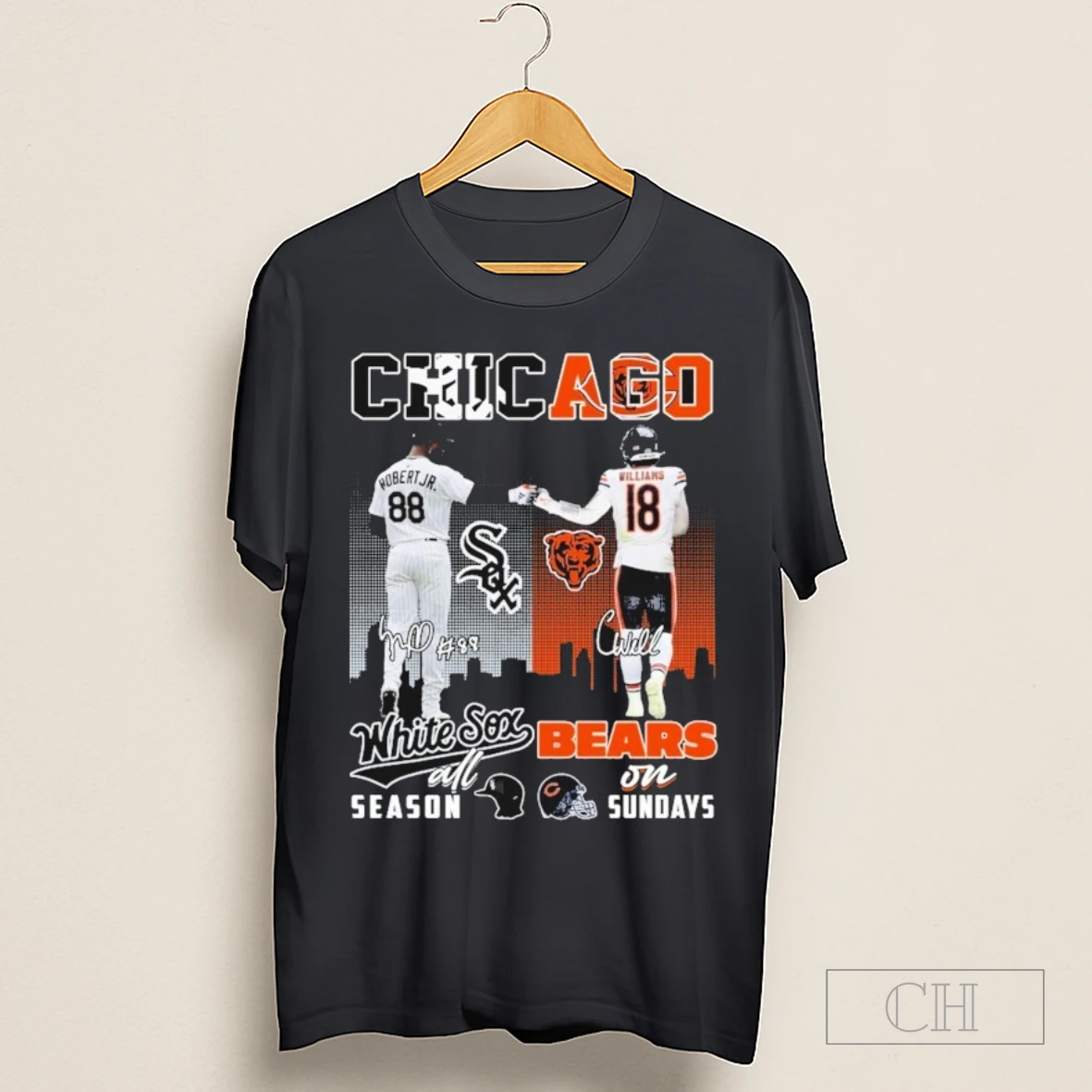 Luis Robert Jr And Caleb Williams Boston Red Sox All Season Chicago Bears On Sundays Shirt
