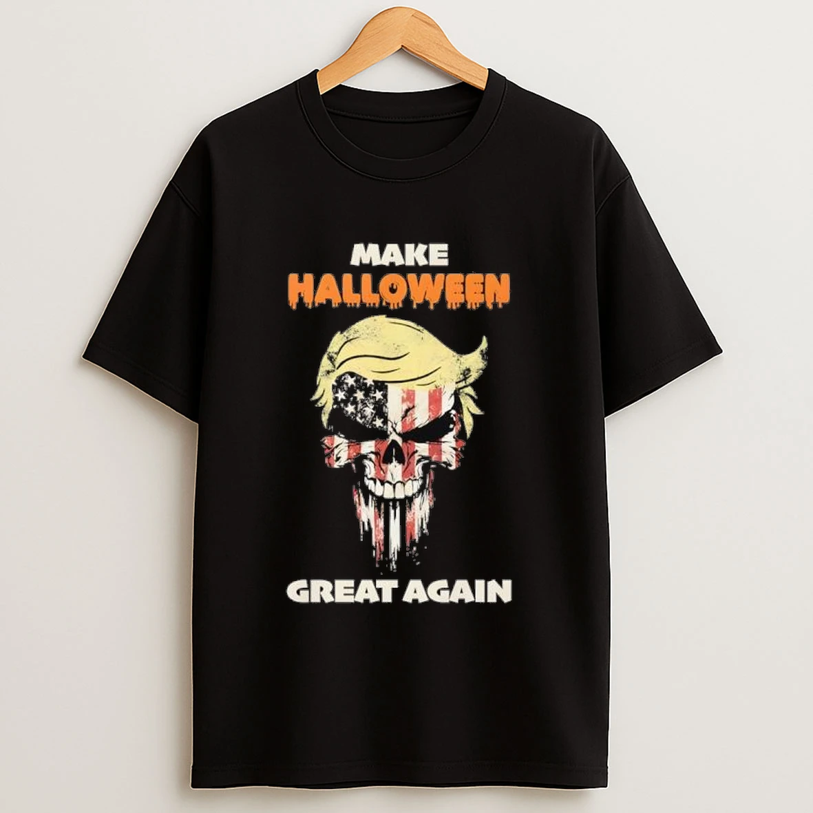 Make Halloween Great Again Skull Trump American Flag Shirts