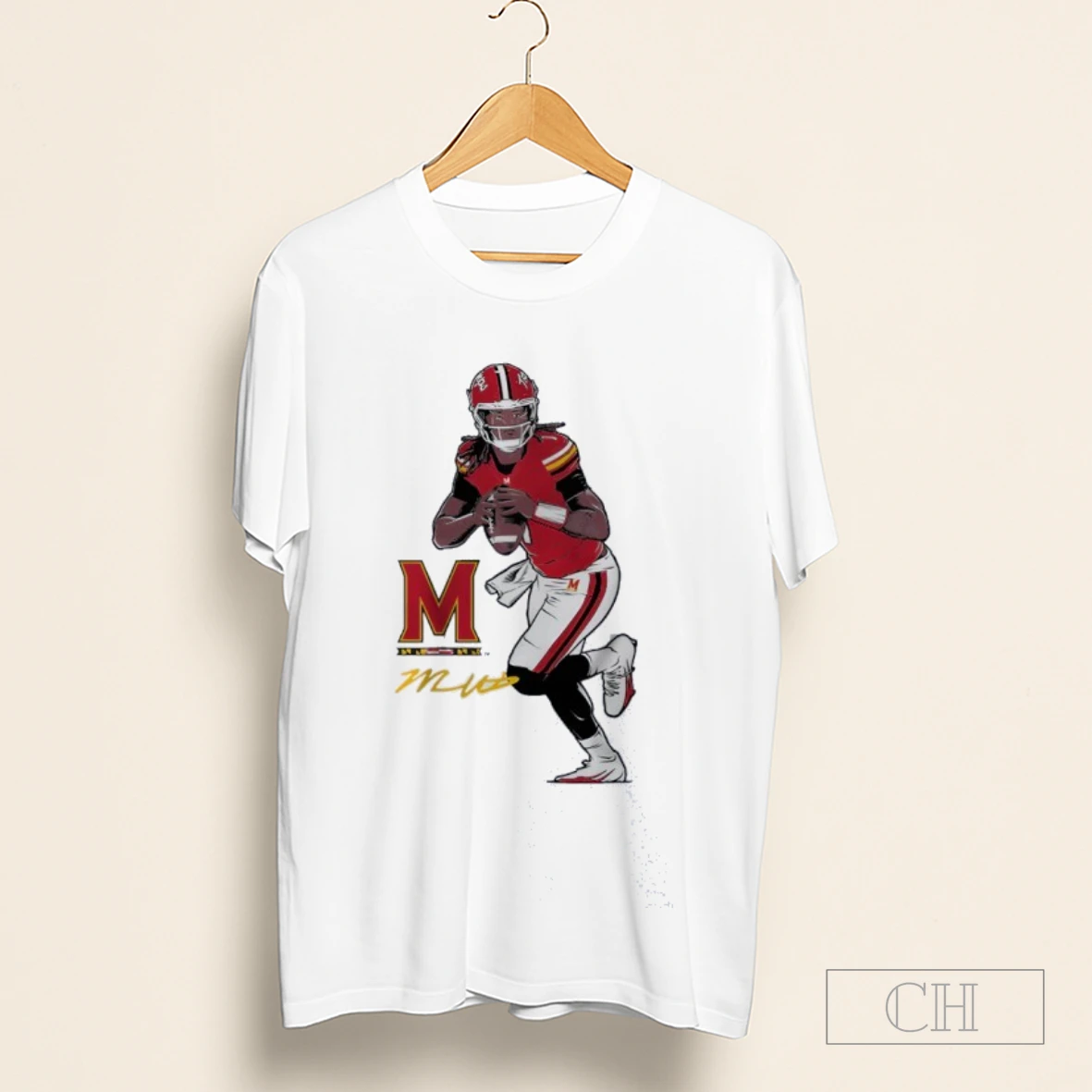 Maryland Football Malik Washington Superstar Pose Signature Shirt