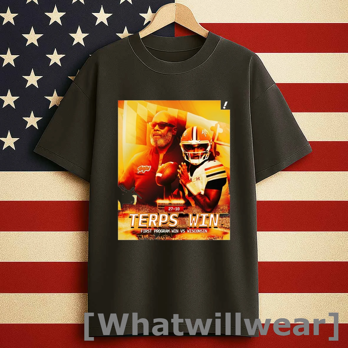 Maryland Terrapins First Program Win Wisconsin Badgers Score 27 10 Shirts